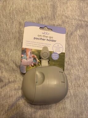 UBBI On-The-Go Pacifier Holder w/ 2 Compartments NEW